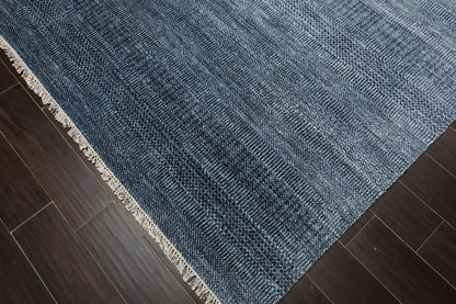 Multi Sizes Hand Knotted Wool and Silk  Modern & Contemporary  Oriental Area Rug Blue,Gray Color