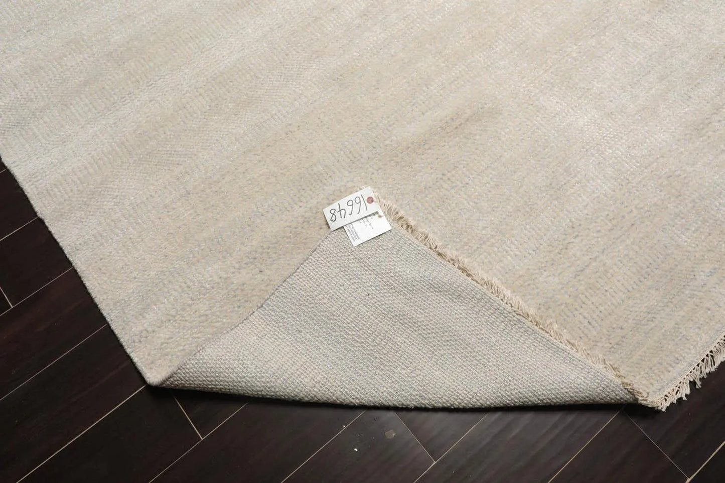 Multi Sizes Beige Hand Knotted Wool and Silk Modern Oriental Area Rug