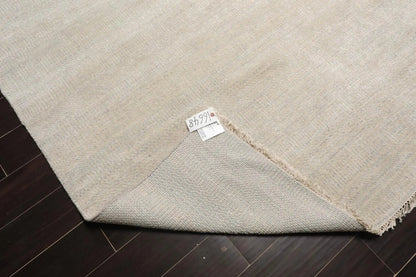 Multi Sizes Beige Hand Knotted Wool and Silk Modern Oriental Area Rug