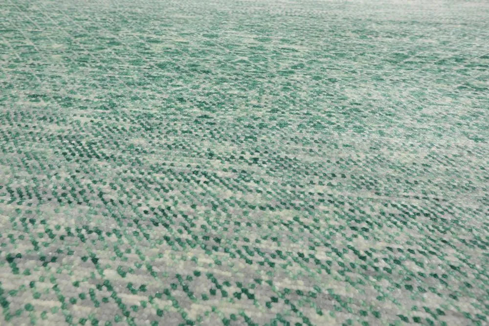 9’ x 12’ Hand Knotted 100% Wool Modern Oriental Area Rug Green, Beige, Gray