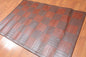 4'4" x 6'3" Hand Woven Rare Ultra Hip Designer Leather Flatweave Area rug Brown