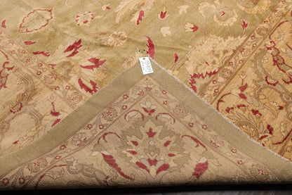 12'6''x17'11'' Palace Pistacchio, BeigeHand Knotted 100% Wool Chobi Peshawar Traditional Oriental Area Rug