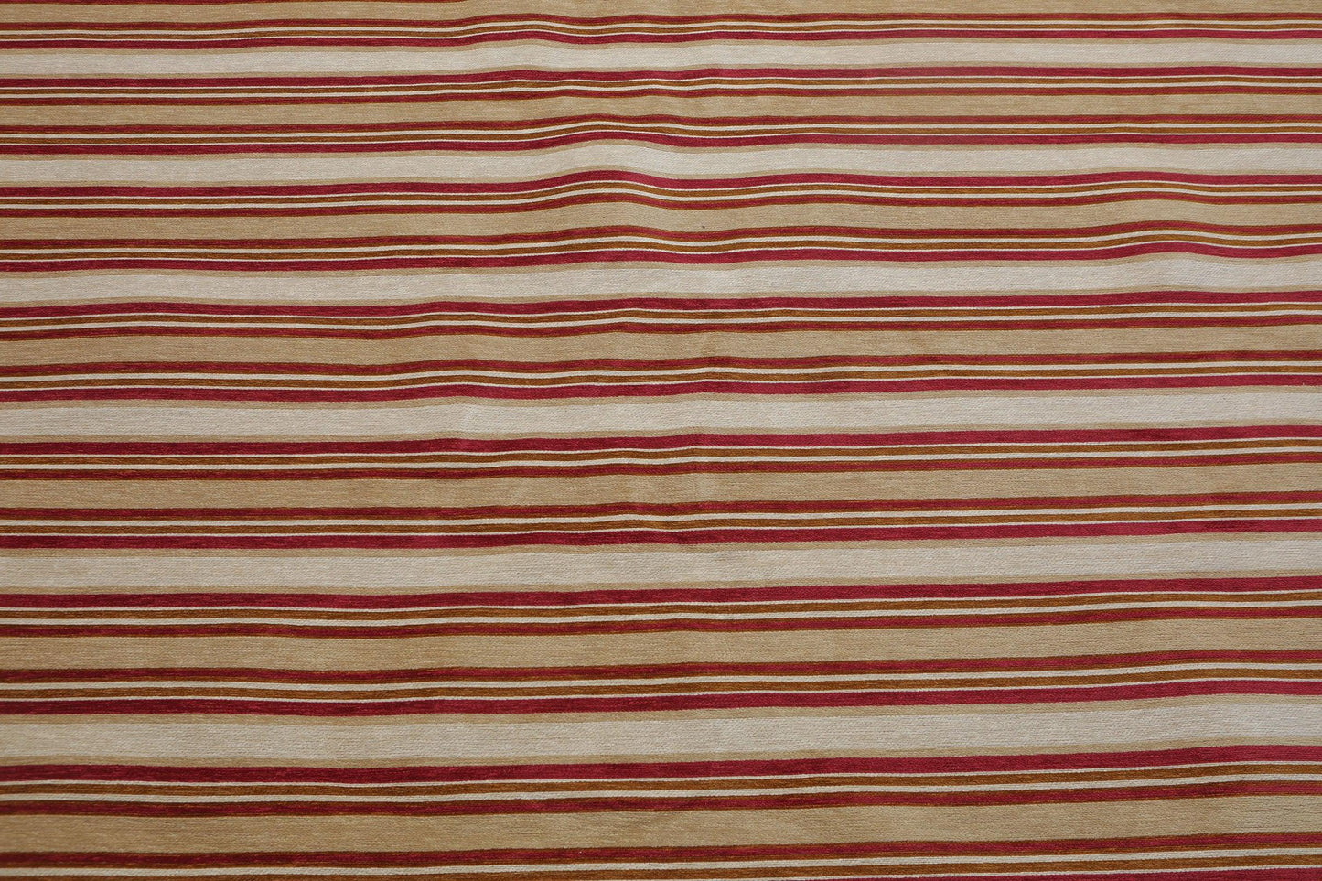 9'2" x 11'8" Contemporary Stripes Designer Cotton Flatweave Area Rug Beige