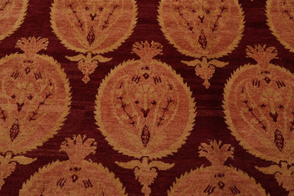9x12 Rust, Peach Hand Knotted Tibetan 100% Wool Michaelian & Kohlberg Transitional Oriental Area Rug