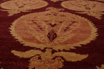 9x12 Rust, Peach Hand Knotted Tibetan 100% Wool Michaelian & Kohlberg Transitional Oriental Area Rug