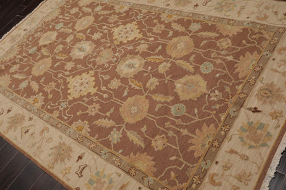 5’10”x8’10" Hand Knotted Wool High Low Pile Sculpted Area Rug
