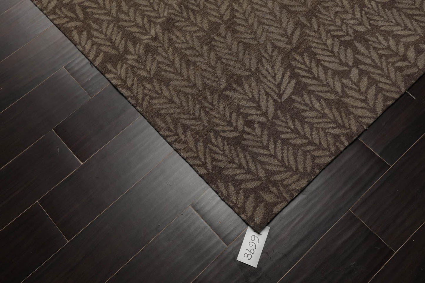 6'1" x 9' Lapchi Hand Knotted Wool Botanical Rosemary Tibetan Area Rug Taupe