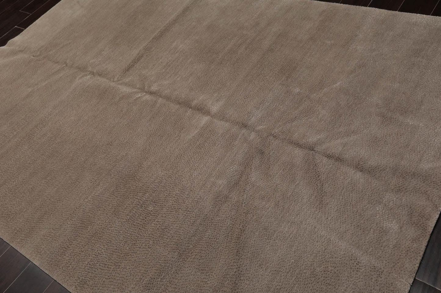 Lapchi 6’ x 8'10" Hand Knotted Modern Pindrop Wool & Silk Tibetan Area Rug Taupe