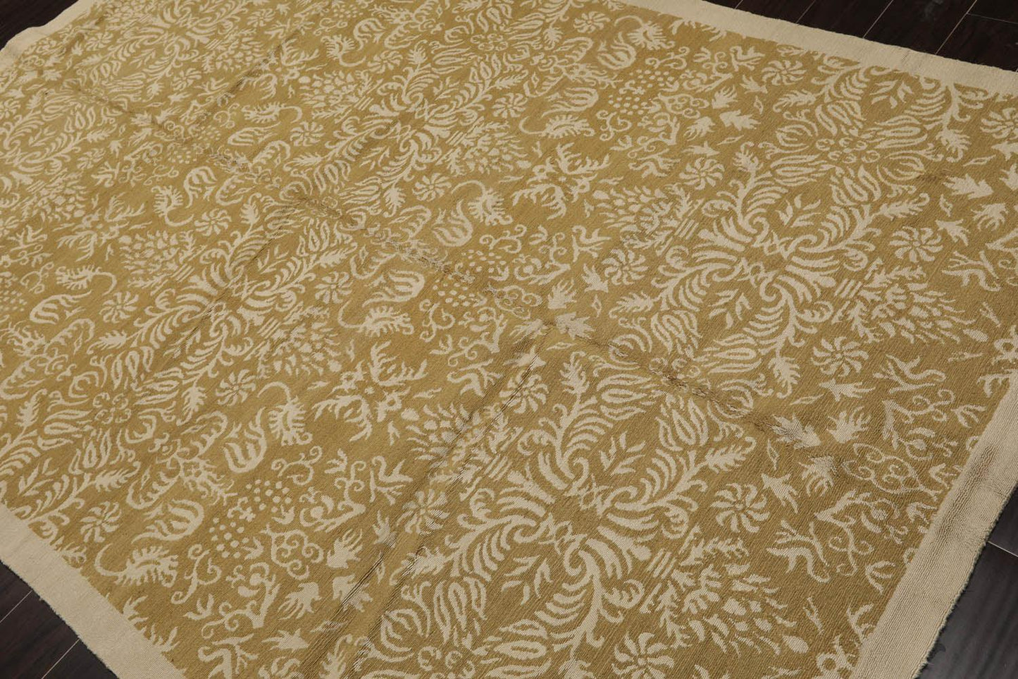 5’11” x 8’10" Lapchi Hand Knotted Wool & Silk Loop Pile Fandago Tibetan Area Rug