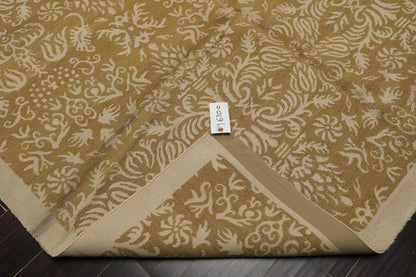 5’11” x 8’10" Lapchi Hand Knotted Wool & Silk Loop Pile Fandago Tibetan Area Rug