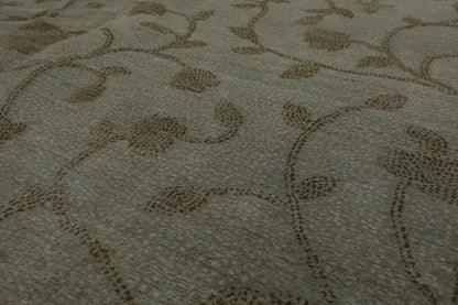 6’ x 9’2" Lapchi Hand Knotted 100% Wool Dropstitch Tibetan Area Rug Gray, Green