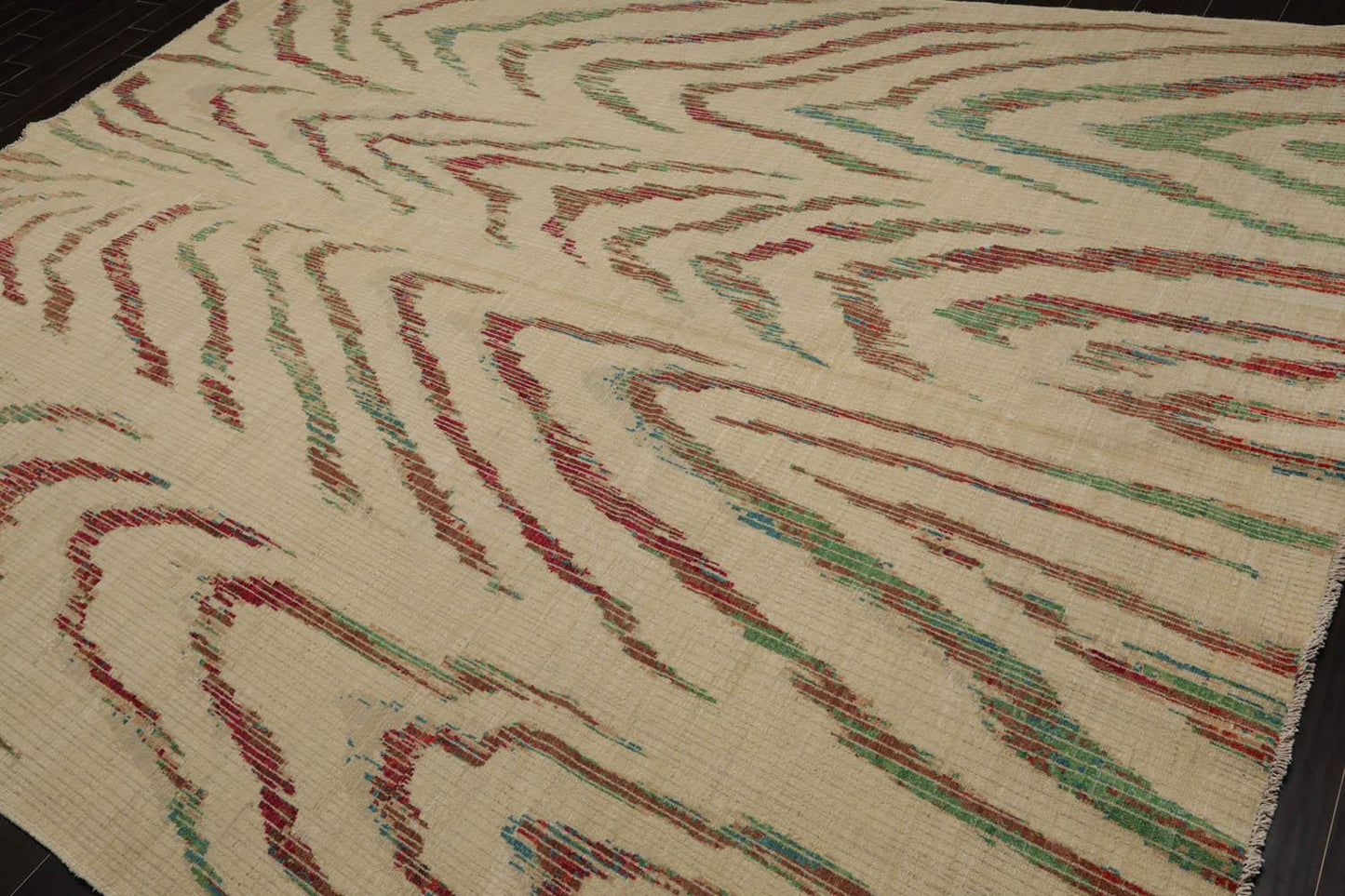8’5”x11’6" Hand Knotted 100% Wool Peshawar Modern Oriental Area Rug Beige