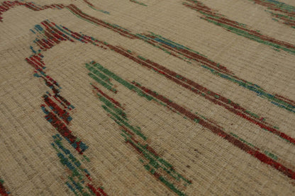 8’5”x11’6" Hand Knotted 100% Wool Peshawar Modern Oriental Area Rug Beige