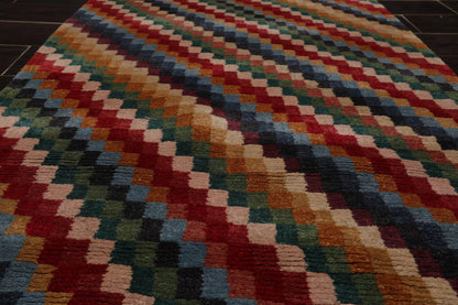 2'9''x12'2'' Runner Red Hand Knotted Tibetan 100% Wool Designer Modern & Contemporary Oriental Area Rug