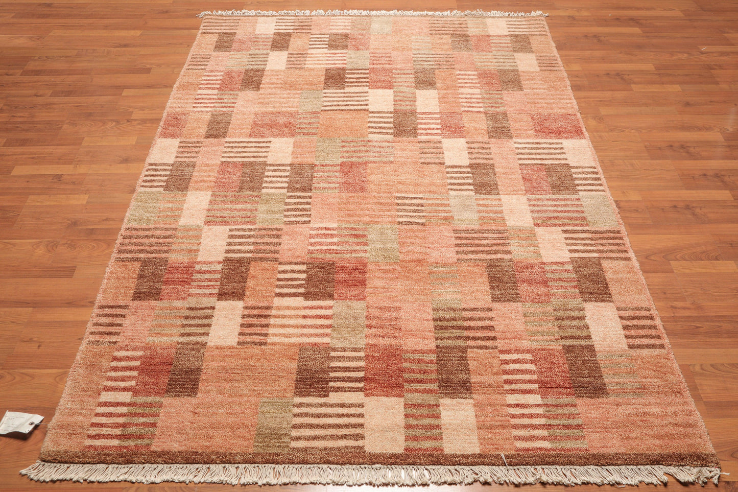 6'2" x 8'10" Hand Knotted 100% Wool Tibetan Area rug Modern Rust