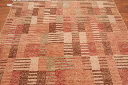 6'2" x 8'10" Hand Knotted 100% Wool Tibetan Area rug Modern Rust