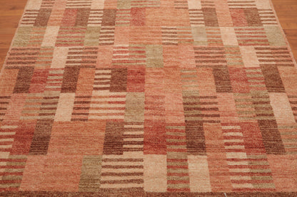 6'2" x 8'10" Hand Knotted 100% Wool Tibetan Area rug Modern Rust