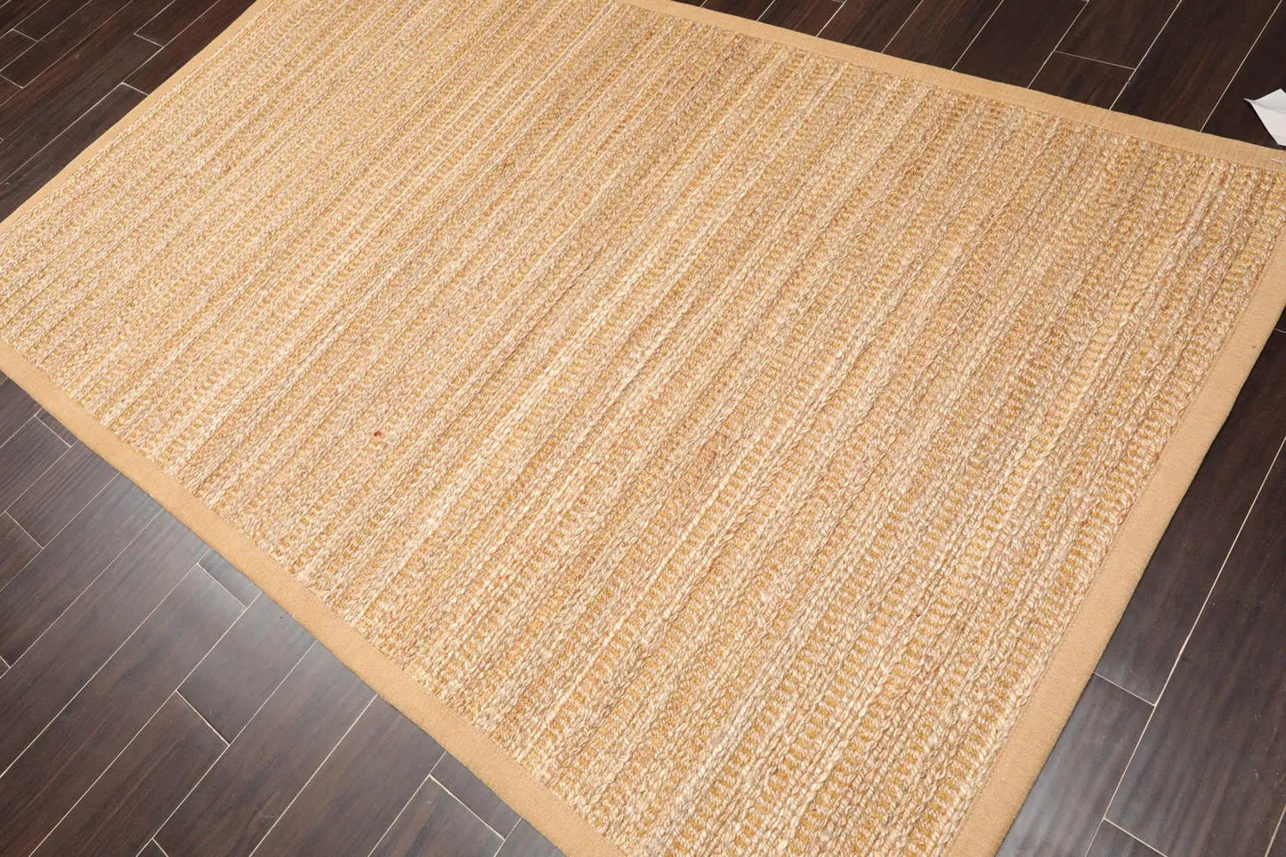 4'11'' x 7'11'' Braided Sisal Modern Oriental Area Rug Natural