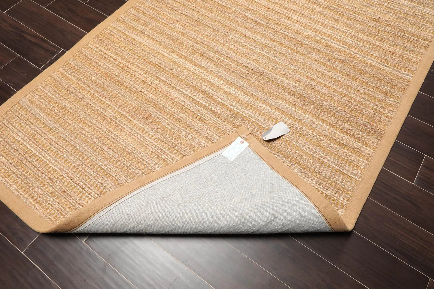 4'11'' x 7'11'' Braided Sisal Modern Oriental Area Rug Natural