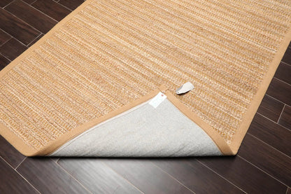 4'11'' x 7'11'' Braided Sisal Modern Oriental Area Rug Natural