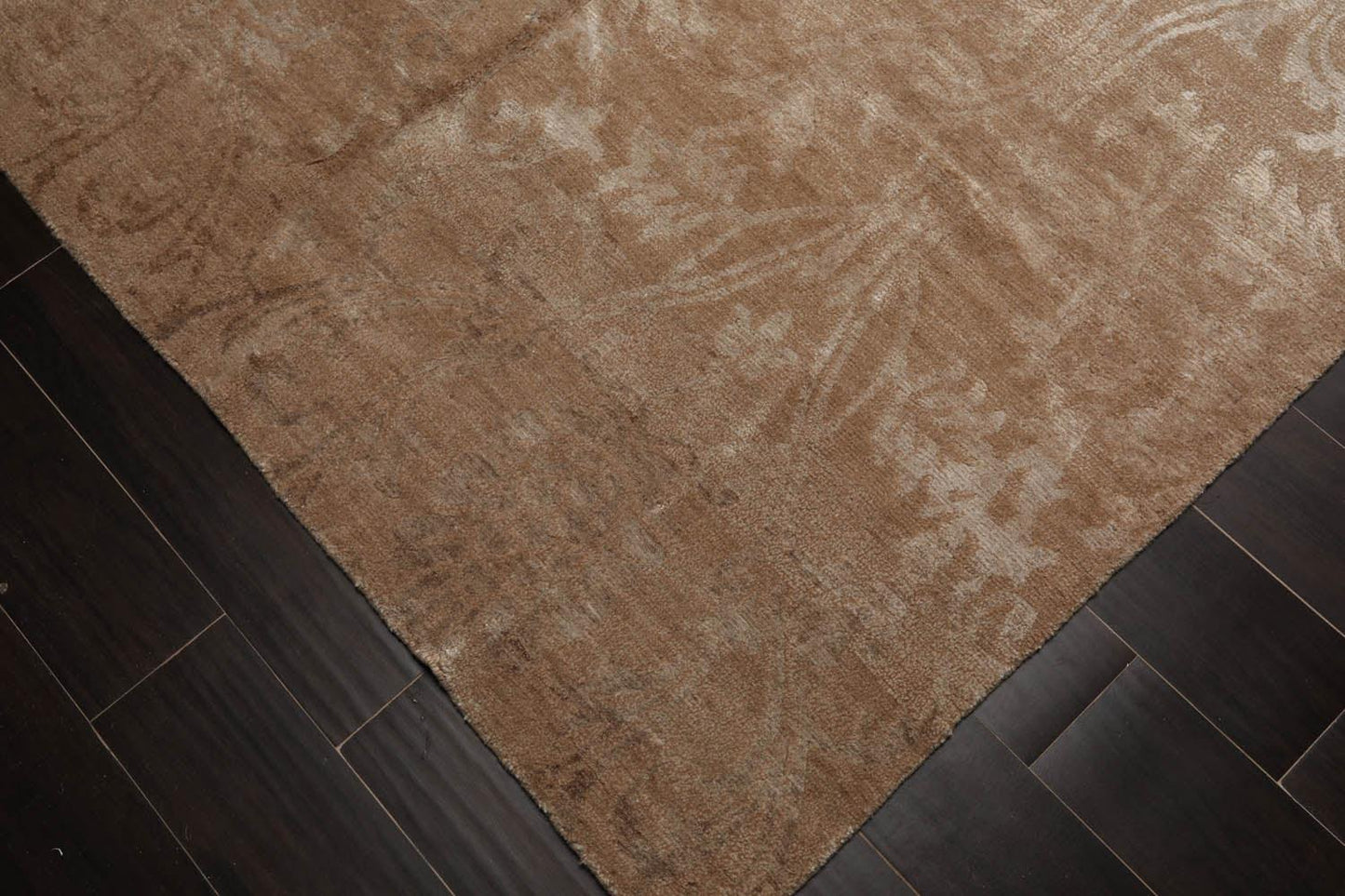 5’6" x 7’5”Hand Knotted 100% Bamboo Silk Tibetan Area Rug Beige