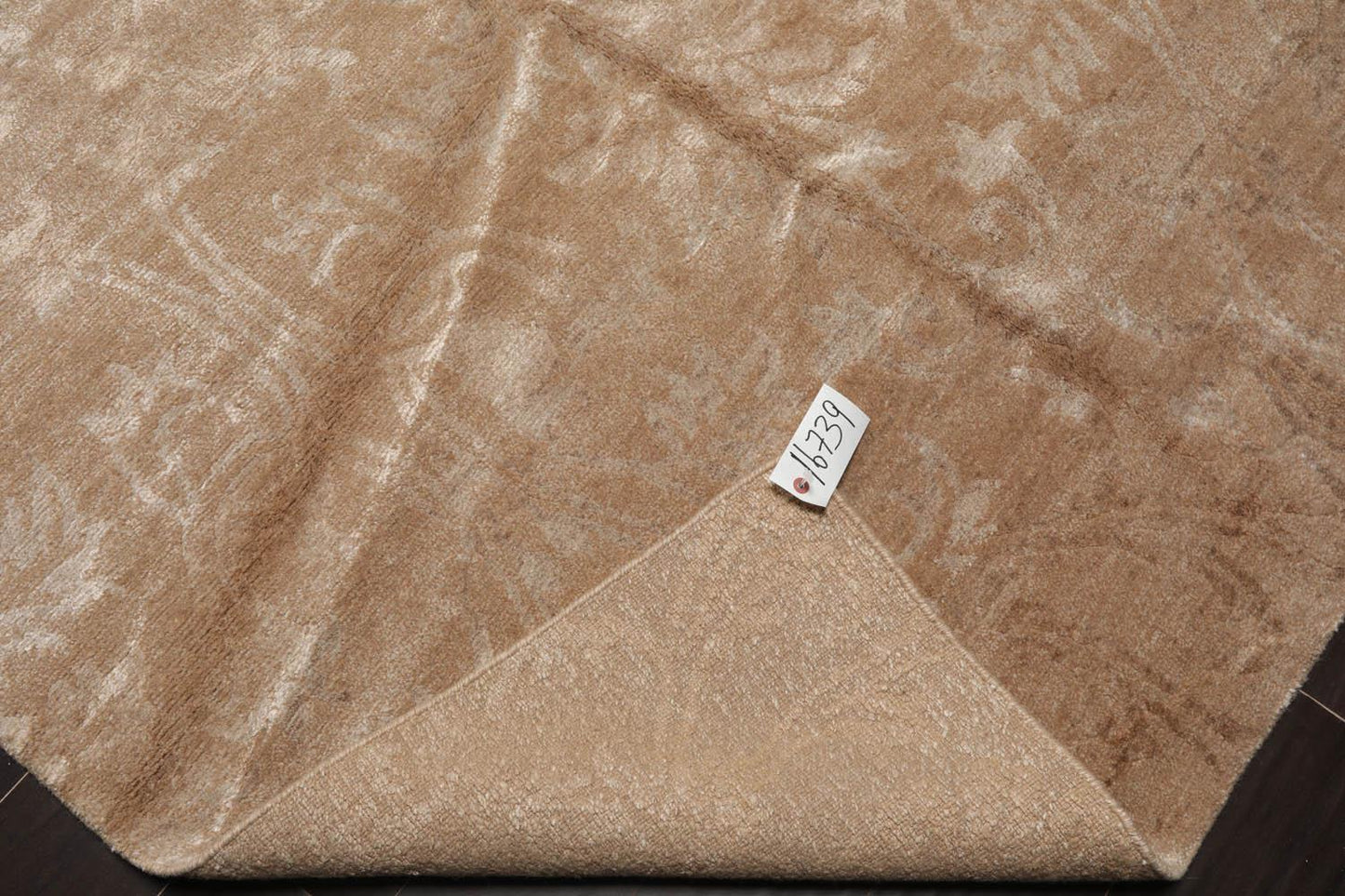 5’6" x 7’5”Hand Knotted 100% Bamboo Silk Tibetan Area Rug Beige