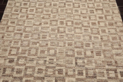 5'1'' x 8'6'' Hand Knotted Wool Modern Area Rug Beige, Brown