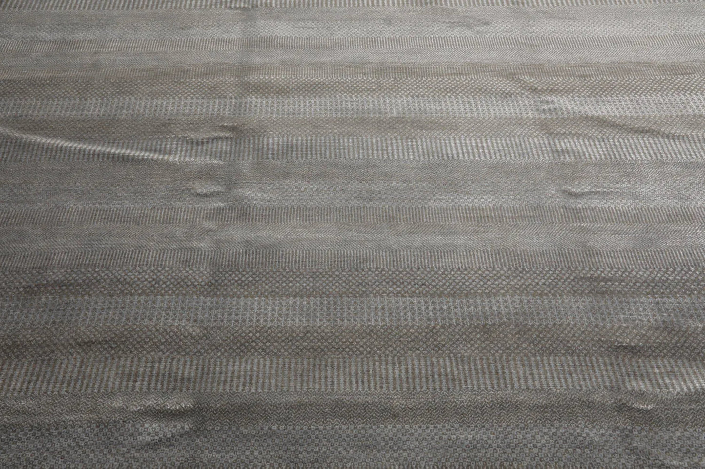 LoomBloom 8x10 Tone On Tone Gray Hand Knotted Tibetan Wool and Silk Tibetan Modern & Contemporary Oriental Area Rug