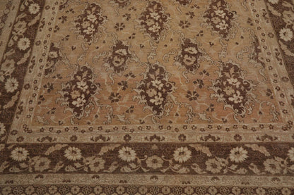 8x10 Tan, Beige Hand Knotted 100% Wool Chobi Peshawar Traditional 200 KPSI Oriental Area Rug