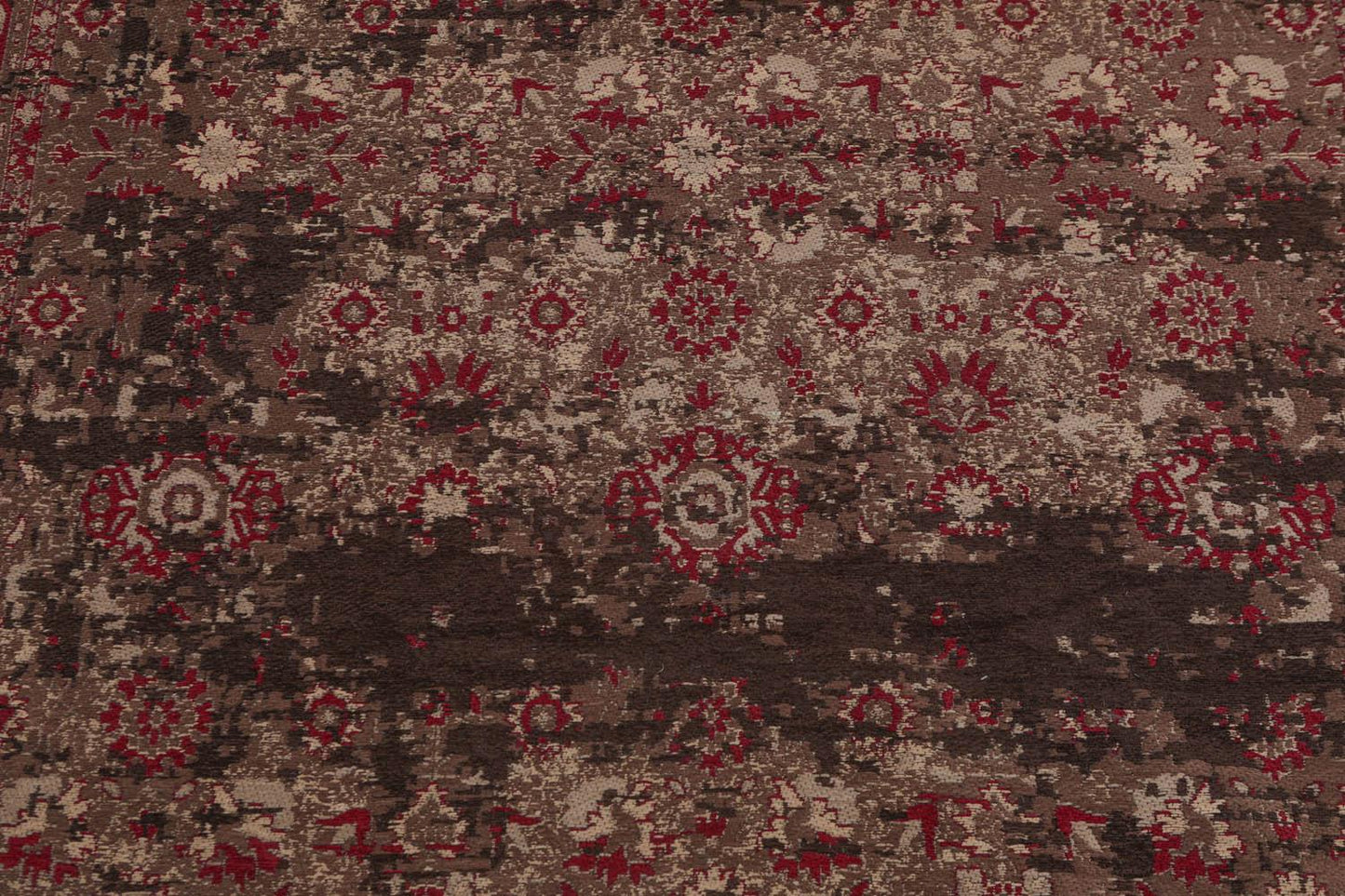 4'10" x 7'4"Persiano Erased Pattern Contemporary Cotton Flatweave Area Rug Beige