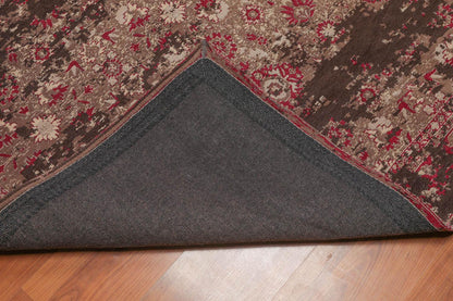 4'10" x 7'4"Persiano Erased Pattern Contemporary Cotton Flatweave Area Rug Beige