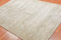 5'3" x 7'7" Handmade 100% Bamboo Silk Loop N Cut Pile Area Rug Beige