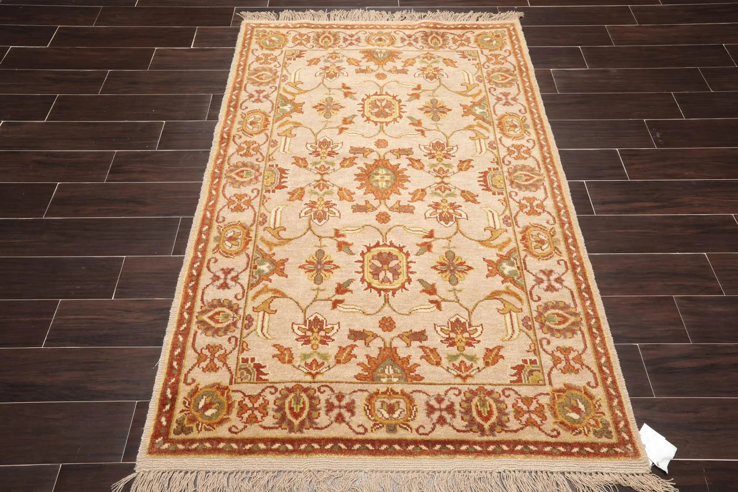 4' x 5'11'' Hand Knotted 100% Wool Oushak Traditional Area Rug Taupe, Beige