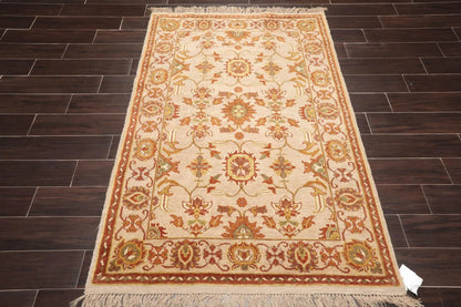 4' x 5'11'' Hand Knotted 100% Wool Oushak Traditional Area Rug Taupe, Beige