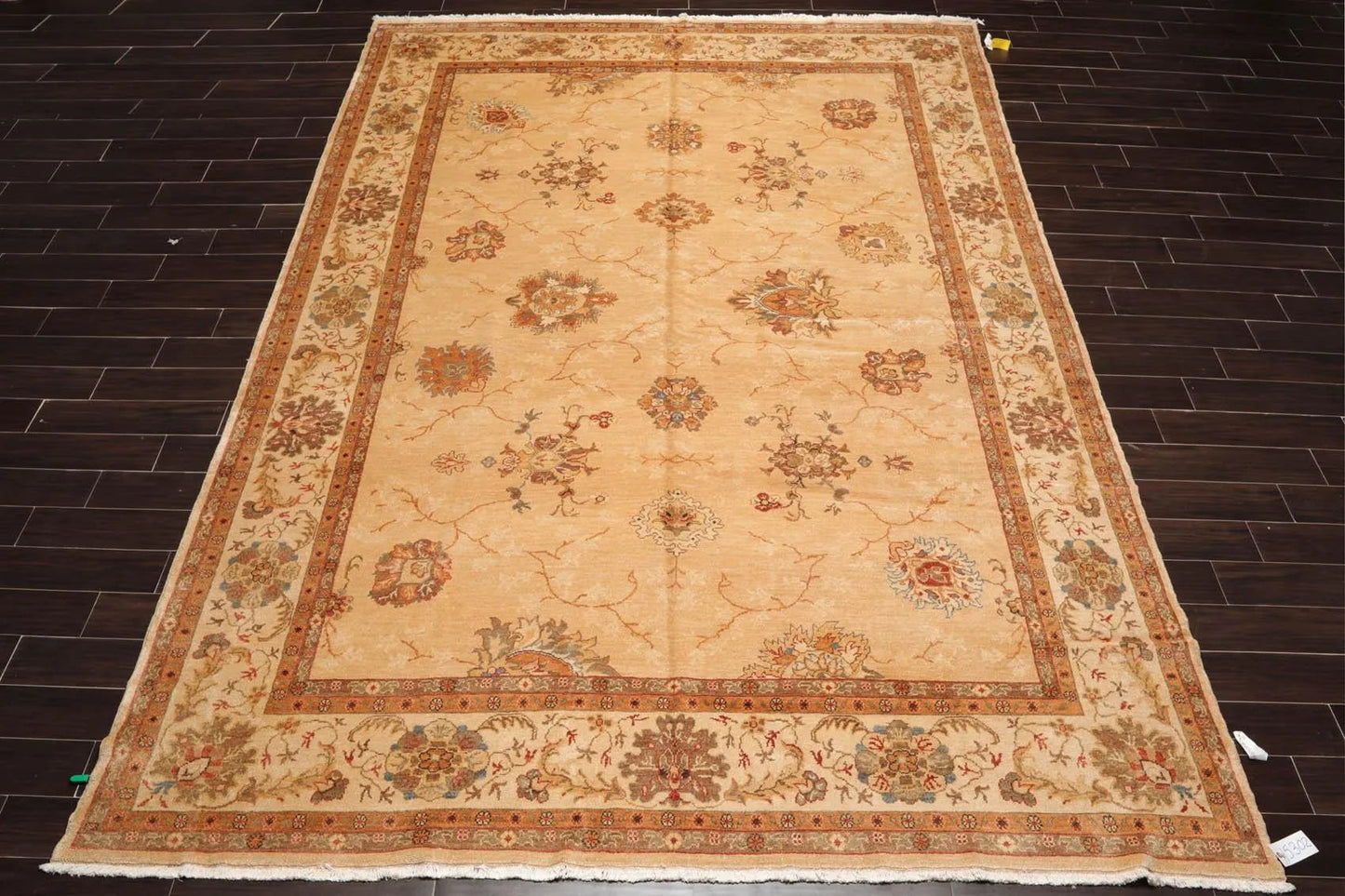9'4'' x 12'8'' Hand Knotted 100% Wool Rare Egyptian Oushak Area Rug Tan Beige
