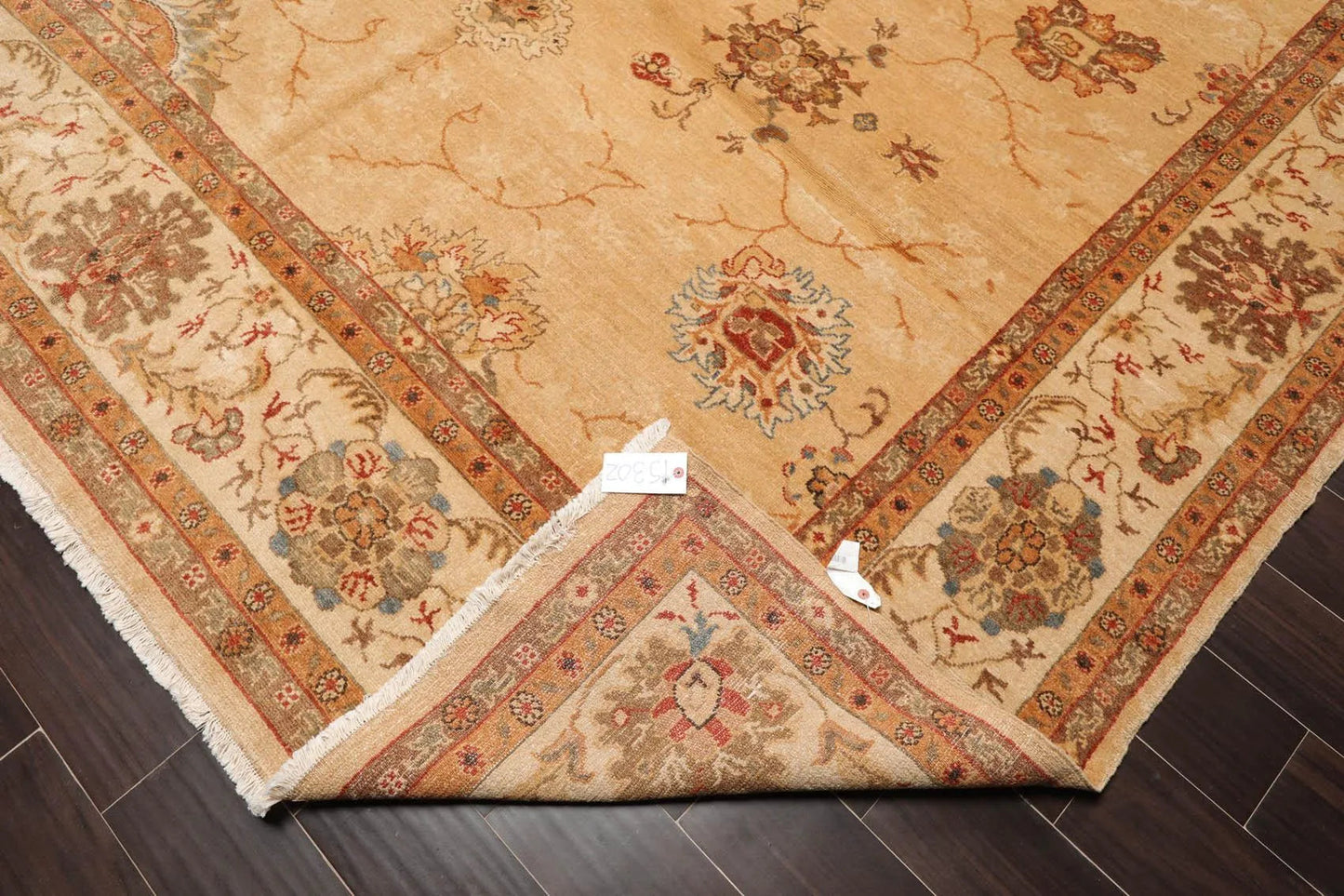 9'4'' x 12'8'' Hand Knotted 100% Wool Rare Egyptian Oushak Area Rug Tan Beige