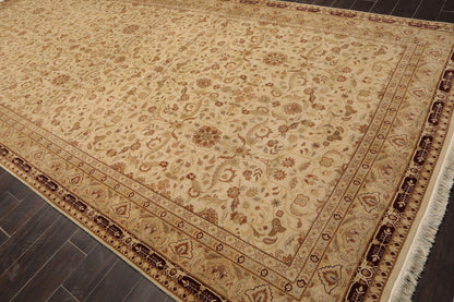 7’5" x 16’ Hand Knotted Palace Runner 150 KPSI Wool Oriental Area Rug Beige