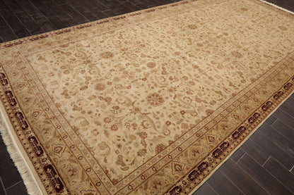 7’5" x 16’ Hand Knotted Palace Runner 150 KPSI Wool Oriental Area Rug Beige