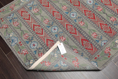 4' x 6' Hand Knotted Tibetan 100% Wool Patterned Oriental Area Rug Celadon