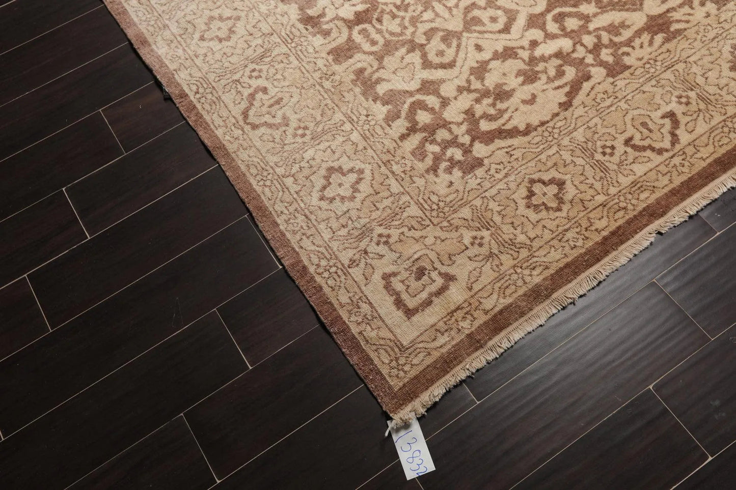 9’x12’ Hand Knotted Designer Tibetan Wool Antique Reproduction Area Rug Beige