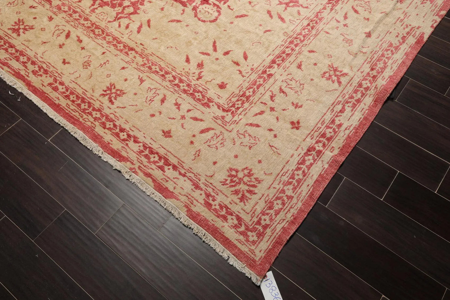 10' x14' Hand Knotted Antique Reproduction Erased Pattern Area Rug Pomegranate