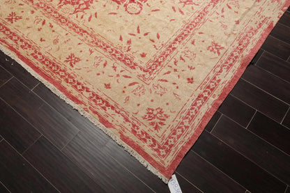 10' x14' Hand Knotted Antique Reproduction Erased Pattern Area Rug Pomegranate