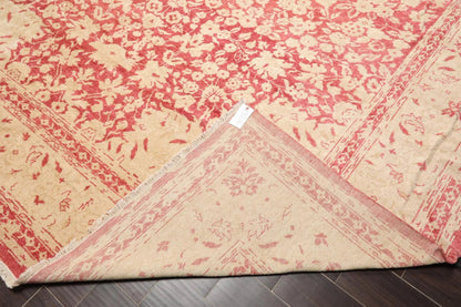 10' x14' Hand Knotted Antique Reproduction Erased Pattern Area Rug Pomegranate