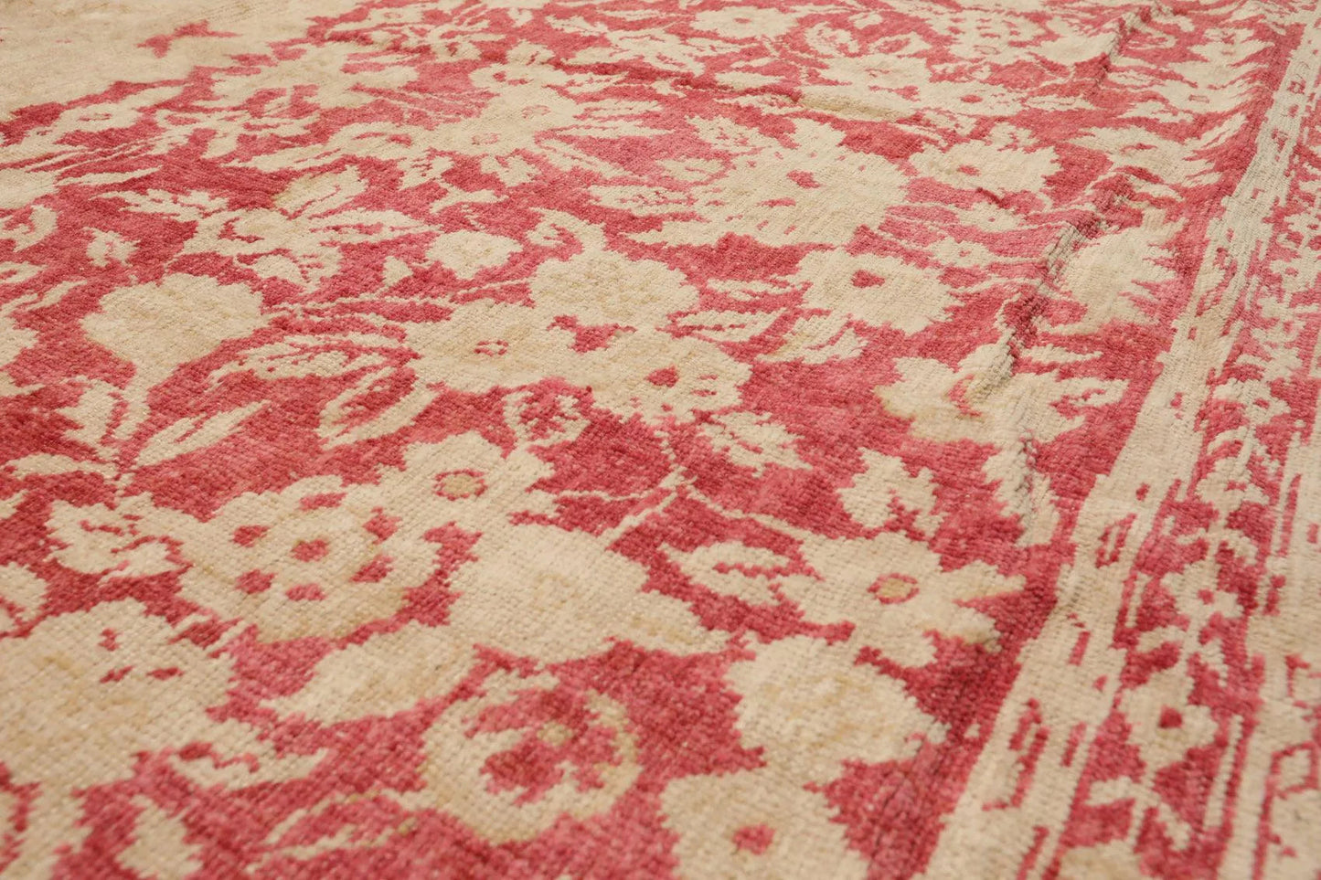 10' x14' Hand Knotted Antique Reproduction Erased Pattern Area Rug Pomegranate