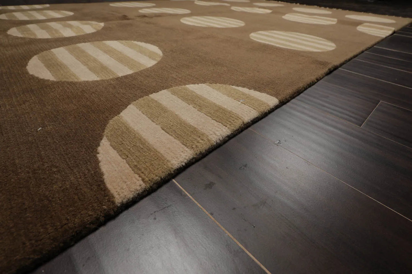 6x9 Olive Hand Knotted Art Deco Geometric Wool and Silk Oriental Area Rug