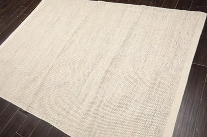 LoomBloom 5x8ft Ivory Handcrafted Designer Kilim Wool Oriental Area Rug