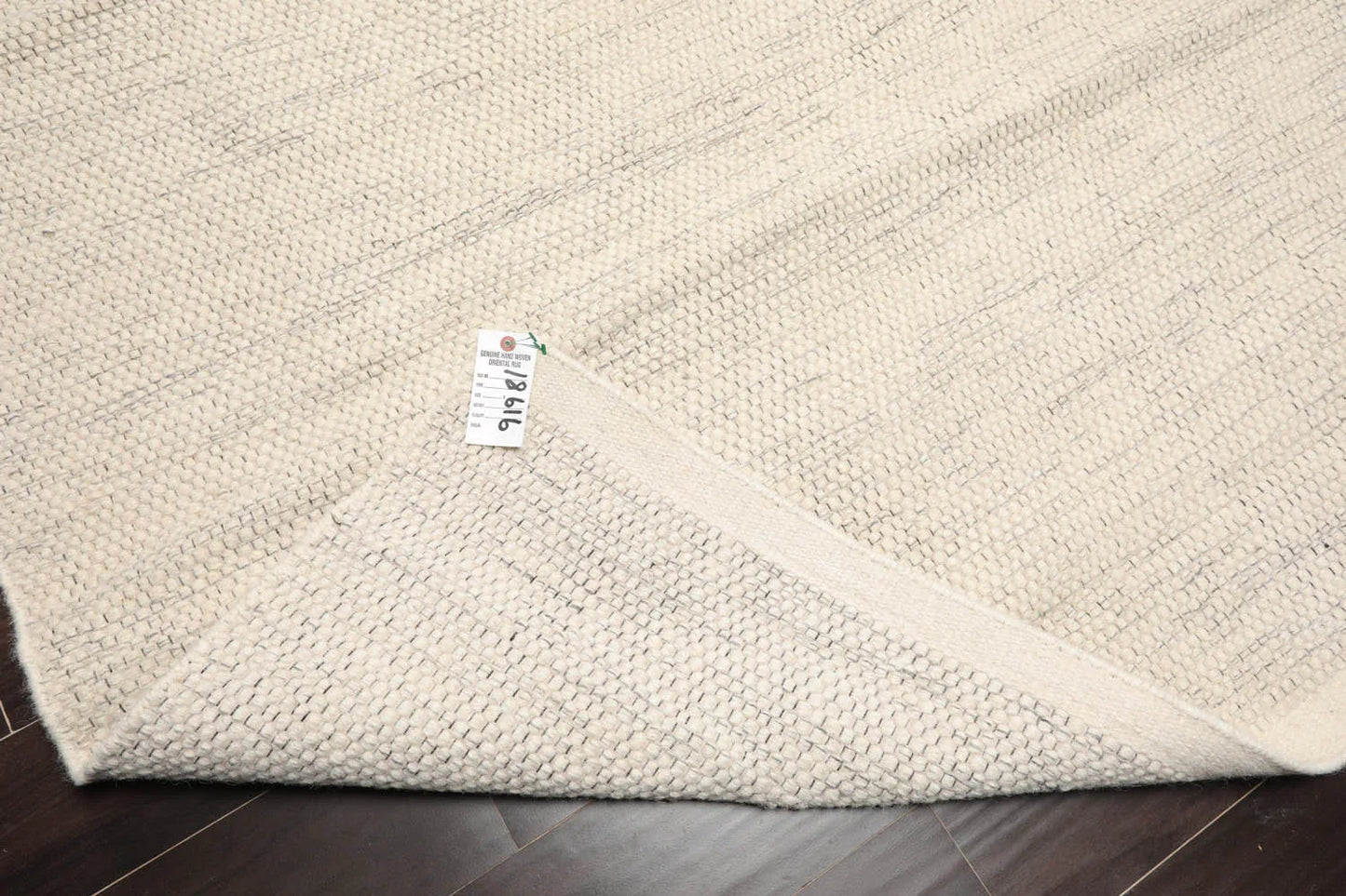 LoomBloom 5x8ft Ivory Handcrafted Designer Kilim Wool Oriental Area Rug