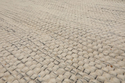 LoomBloom 5x8ft Ivory Handcrafted Designer Kilim Wool Oriental Area Rug