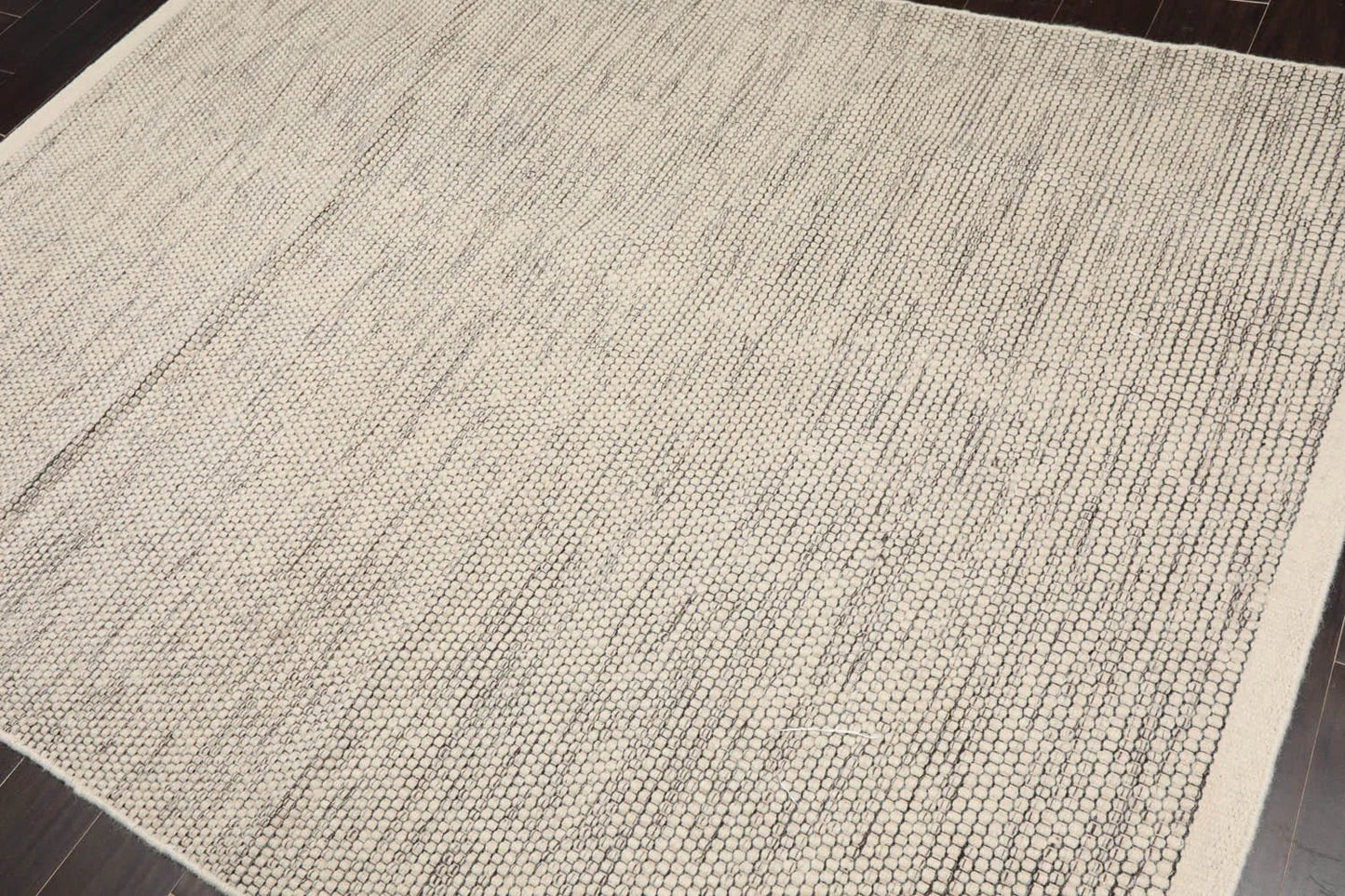 LoomBloom 5x8ft Ivory Handcrafted Designer Kilim Wool Oriental Area Rug