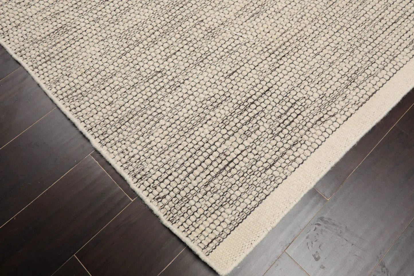 LoomBloom 5x8ft Ivory Handcrafted Designer Kilim Wool Oriental Area Rug